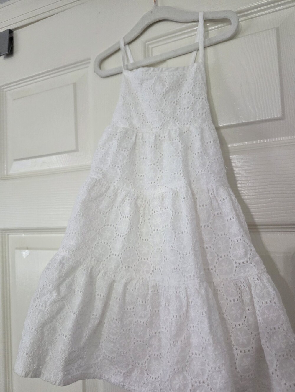 Joie White Eyelet Tiered Sundress for Kids